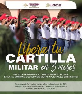 Convocatoria al Servicio Militar Nacional – 7ª Compañía (El Sabino, Chiapas)