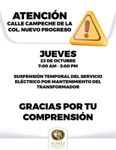 AVISO IMPORTANTE JUÁREZ