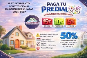 Invitamos a la ciudadanía a cumplir con el pago del Impuesto Predial 2026 y aprovechar los descuentos