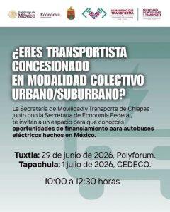 SMyT impulsa la modernización del transporte público mediante electromovilidad