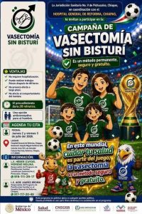 Te invitamos a participar en la Campaña de Vasectomía Sin Bisturí, un procedimiento permanente, seguro, gratuito y de rápida recuperación, pensado para hombres que han decidido ejercer una paternidad responsable.