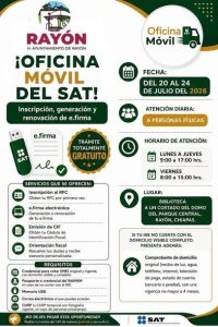 ¡La Oficina Móvil del SAT llega más cerca de ti!