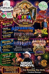 Espectacular cartelera de la Feria Tapilula 2026