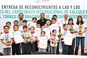 *Eduardo Ramírez felicita a estudiantes de Chiapas por sus logros en torneos internacionales de matemáticas*