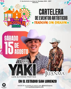 ¡TACOTALPA SE PREPARA PARA VIVIR DOS GRANDES NOCHES DE MÚSICA!