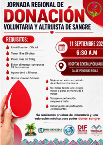DIF JUÁREZ INVITA A SUMARSE A LA JORNADA REGIONAL DE DONACIÓN DE SANGRE