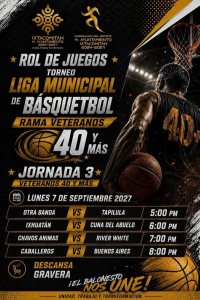 ROL DE JUEGOS – LIGA MUNICIPAL DE BÁSQUETBOL