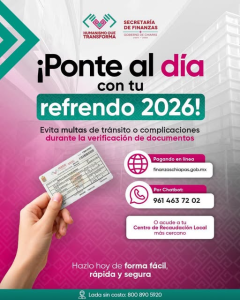 ¡Ponte al día con tu refrendo vehicular 2026!