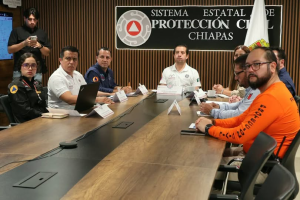 Sesiona Comité Estatal de Emergencias para reforzar acciones de prevención ante continuidad de lluvias intensas en Chiapas